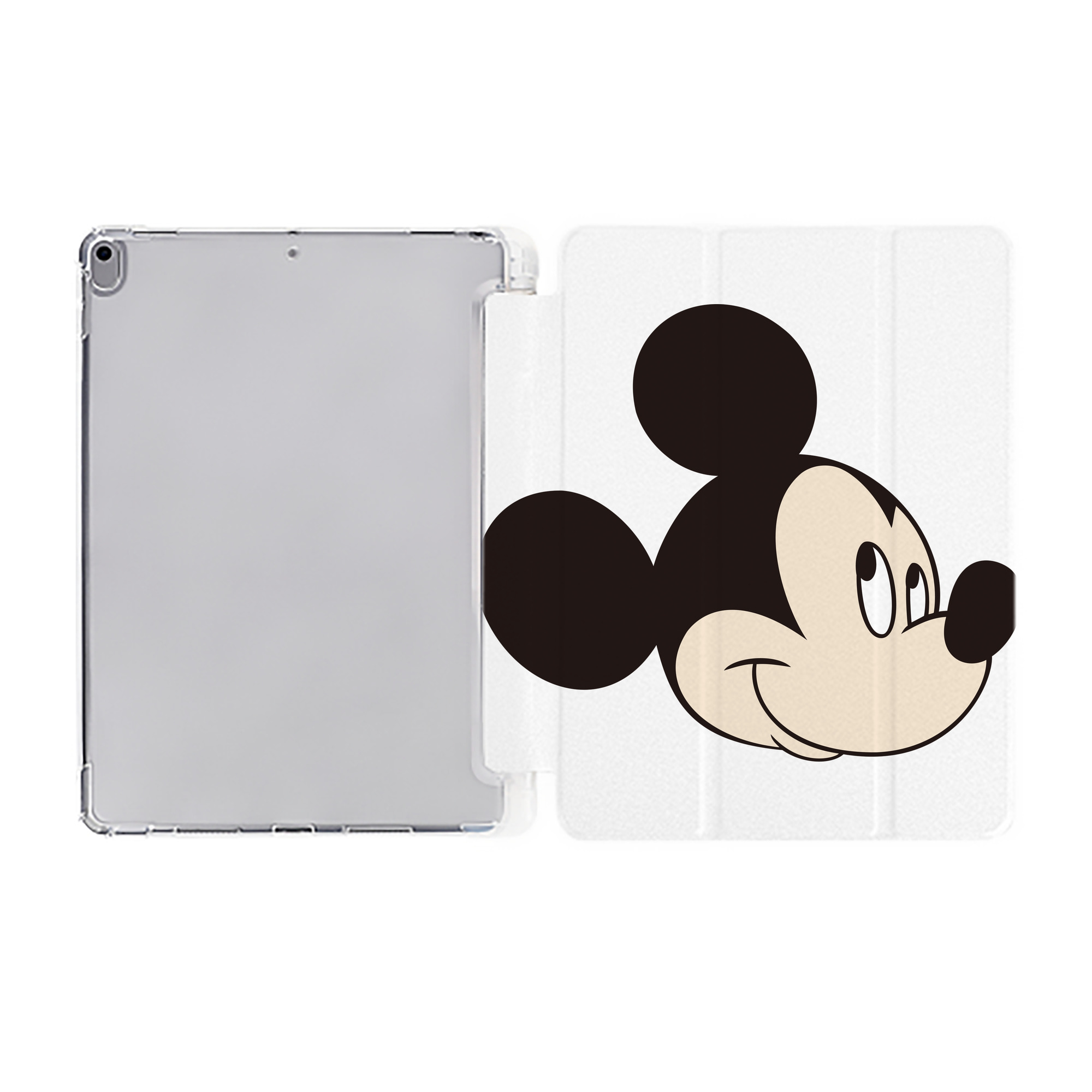 ミッキーマウス Mickey Mouse IPad ケース ペン収納付き 三つ折りスタンド PUレザー×シリコン 対応機種9.5/10.5/10.9インチ